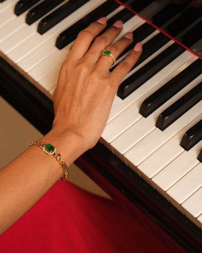 CHUNKY EMERALD BRACELET