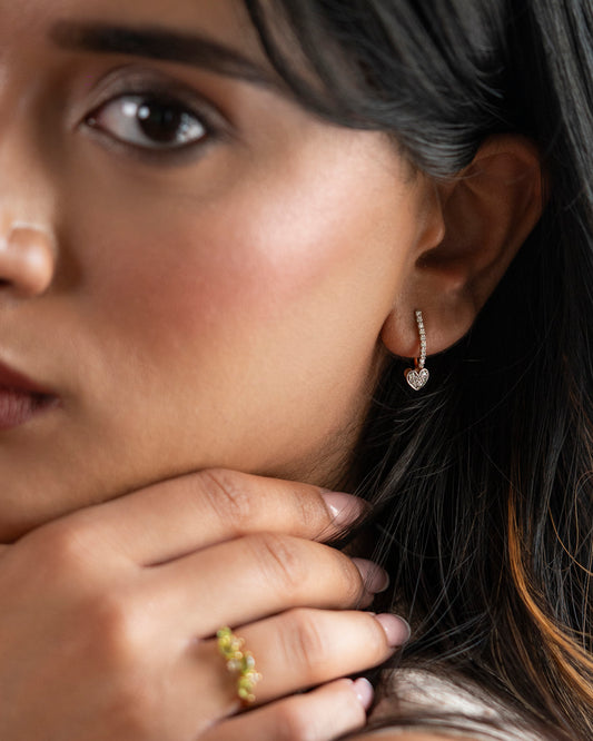 DANGLING HEART EARRINGS